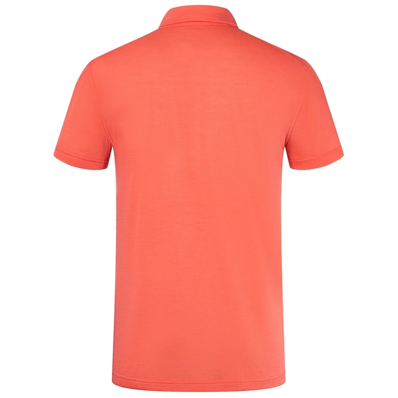 Super.Natural Mens Travel Polo Shirt (Living Coral)