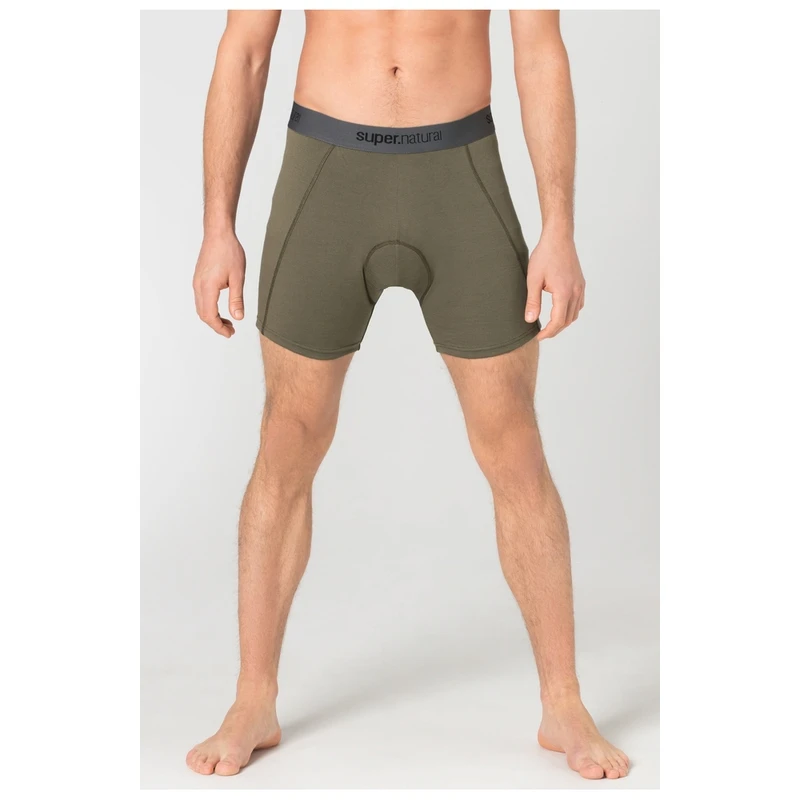 Super Natural Mens Gravier Padded Cycling Shorts Stone Grey Sportp