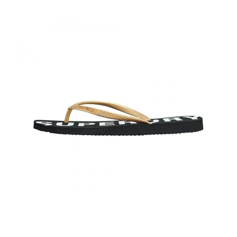 Superdry Womens Code Core Sport Flip Flop Flip Flops Black Metallic G