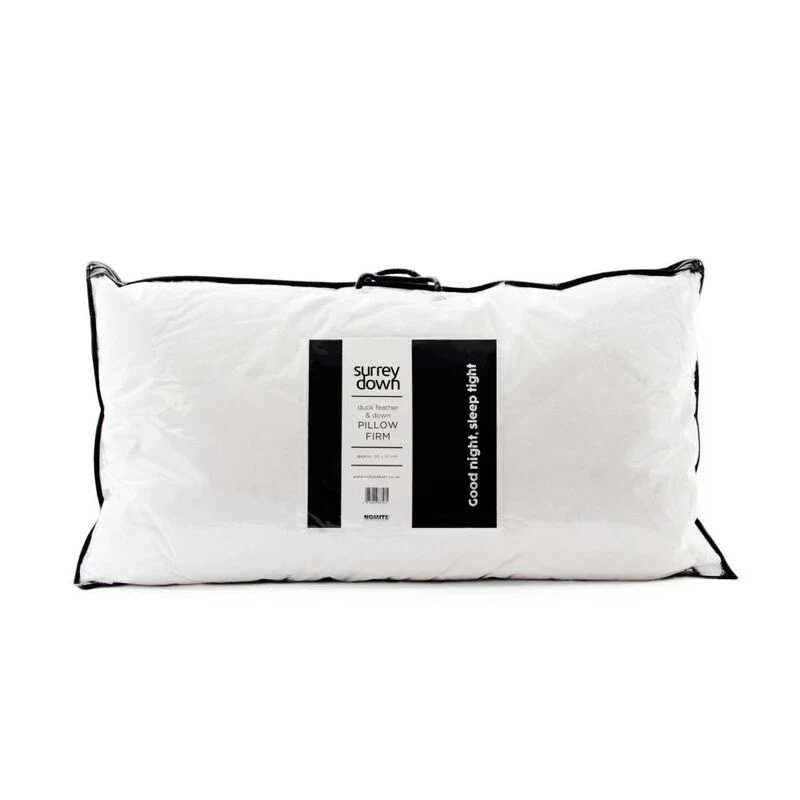 Surrey Down Duck Feather & Down King Size Full Firm Pillow (White) S