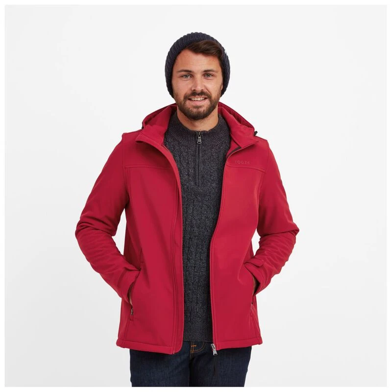 TOG 24 Mens Feizor Softshell Hooded Jacket (Chilli Red) Sportpursuit