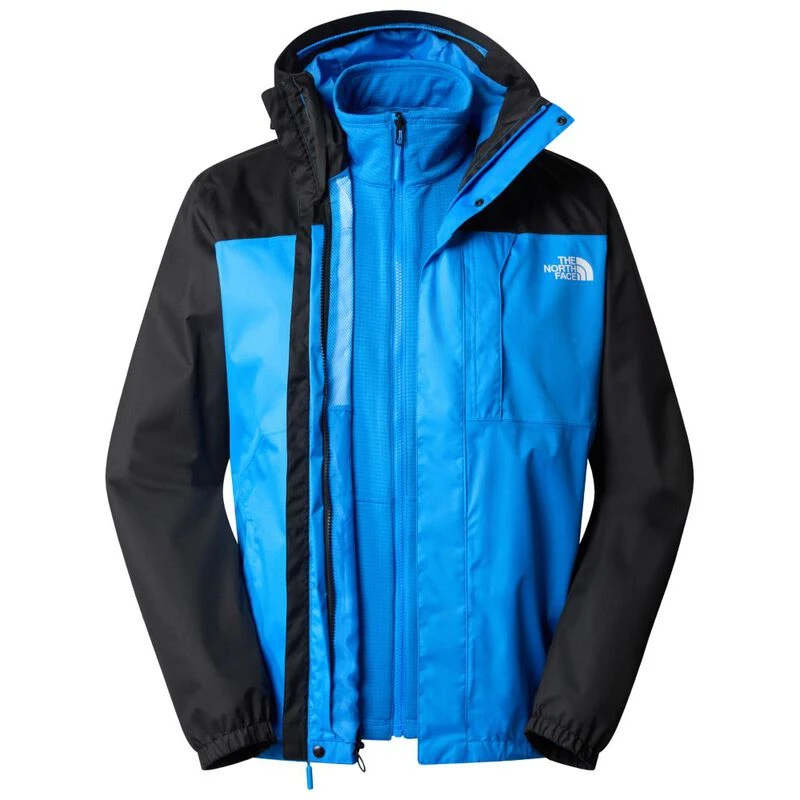The North Face Mens Quest Triclimate Jacket Optic Blue TNF Black S