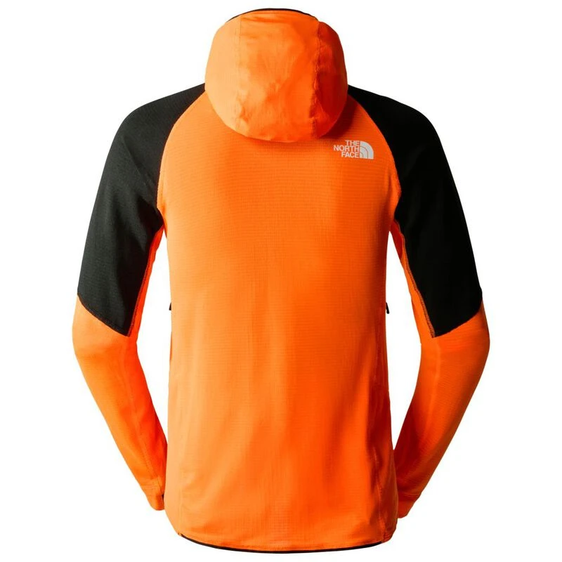 The North Face Mens Bolt Polartec Hooded Jacket Shocking Orange TNF B