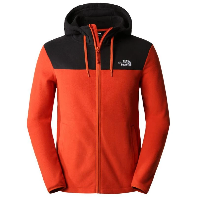 The North Face Mens Homesafe Full Zip Hooded Fleece Jacket (Rusted Bro