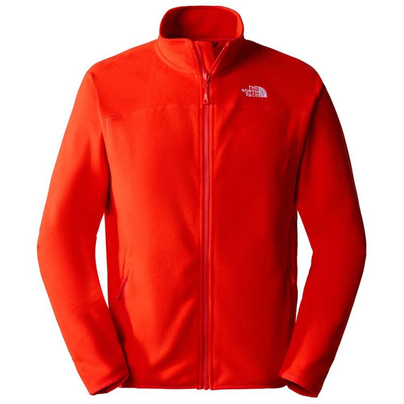 Mens red north face fleece discount