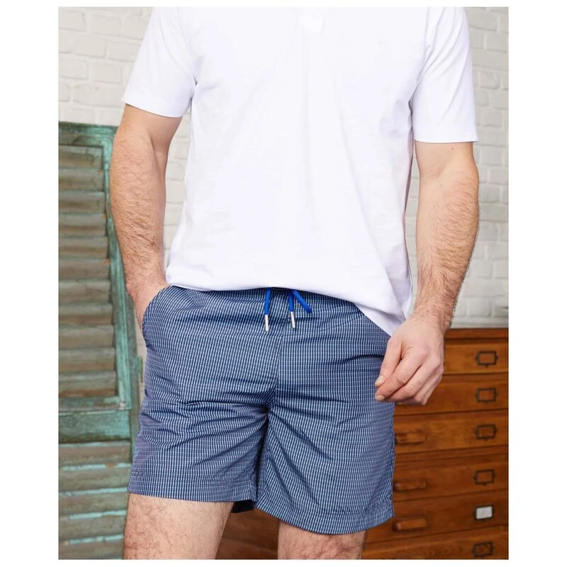 The Savile Row Company Mens Dotted Swim Shorts (Blue/Navy/White) Spo