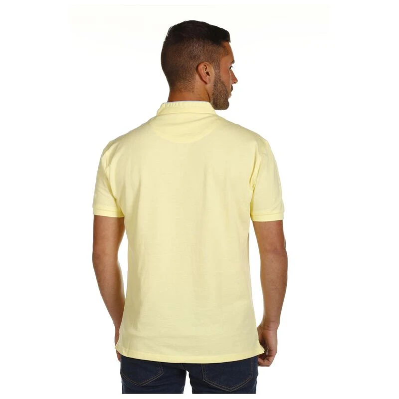 The Time of Bocha Mens MV1P Stand Up Collar Polo Shirt (Yellow) Spor