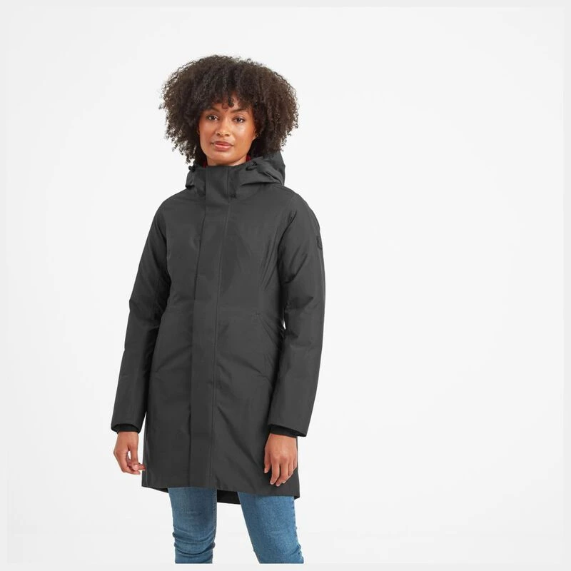 TOG 24 Womens Bramhope Long Down Jacket Washed Black Sportpursuit