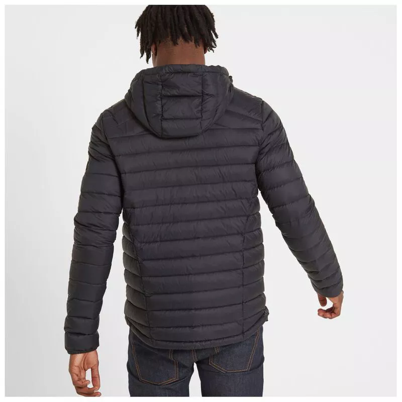 Tog24 Mens Drax Hooded Down Jacket Black Sportpursuit