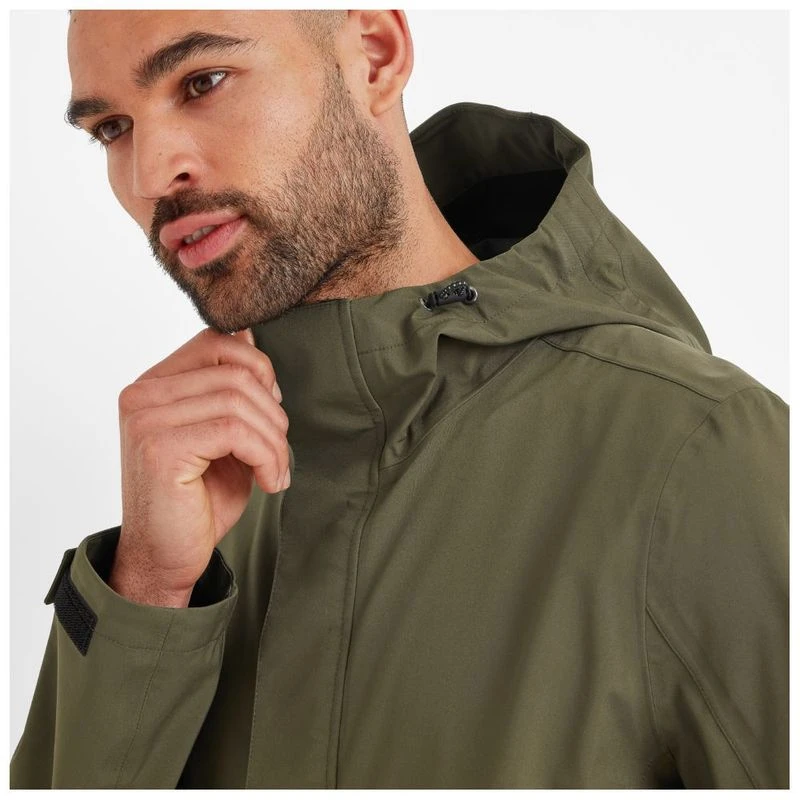 Mens knee length waterproof jacket top