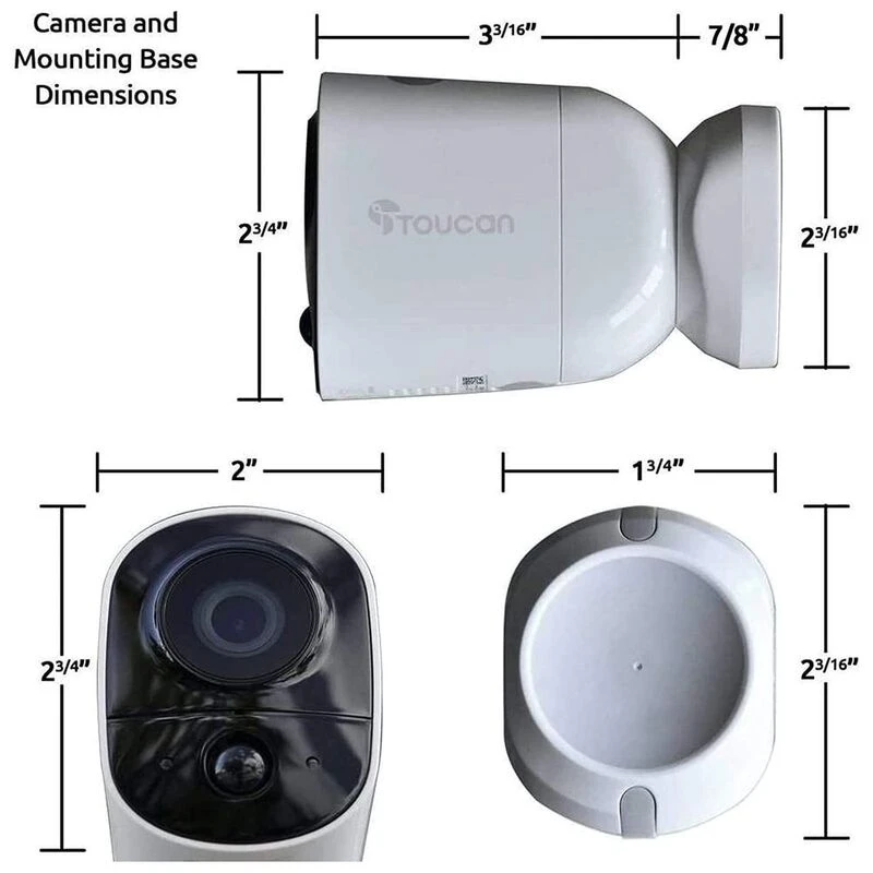 Toucan Wireless Security Camera White Sportpursuit