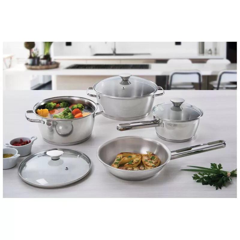 Tramontina Allegra Stainless Steel Cookware Set 4 Pieces Silver
