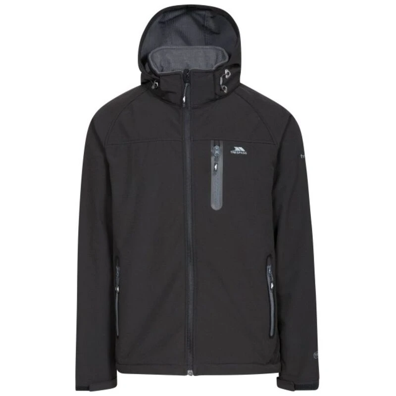 Trespass Mens Accelerator II Softshell Jacket Black Sportpursuit.c