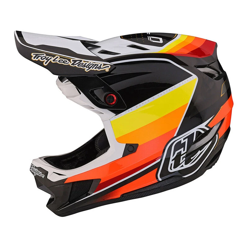 TroyLeeDesigns D4 Carbon Reverb Motorbike Helmet Black White
