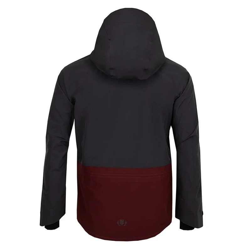 Untrakt Mens Obsidian 3L Shell Jacket (Granite/Burgundy) Sportpursui