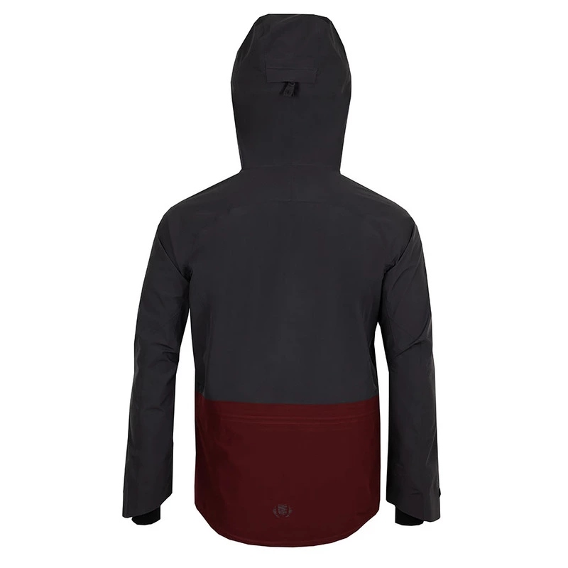 Untrakt Mens Obsidian 3L Shell Jacket (Granite/Burgundy) Sportpursui