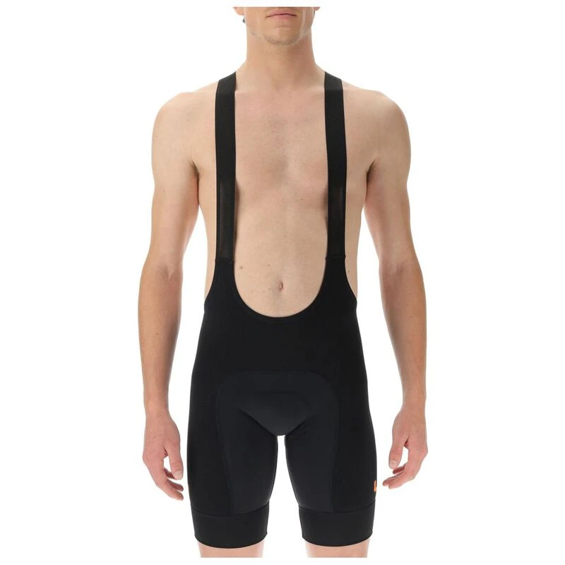 UYN Mens Ridemiles Bib Shorts (Black/Orange)