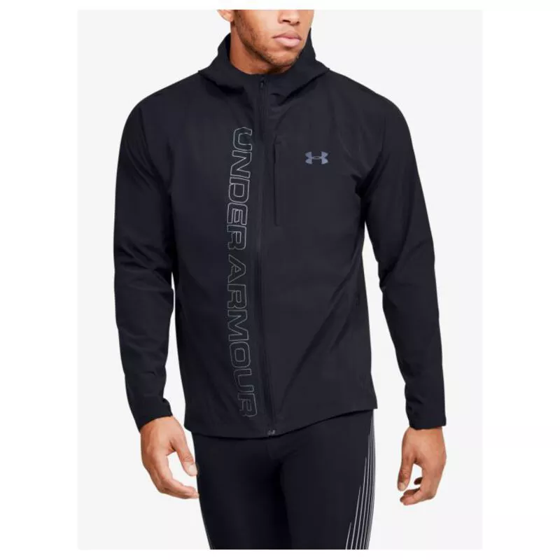 Under Armour Mens Qualifier Outrun Storm Jacket Black Black Graphite