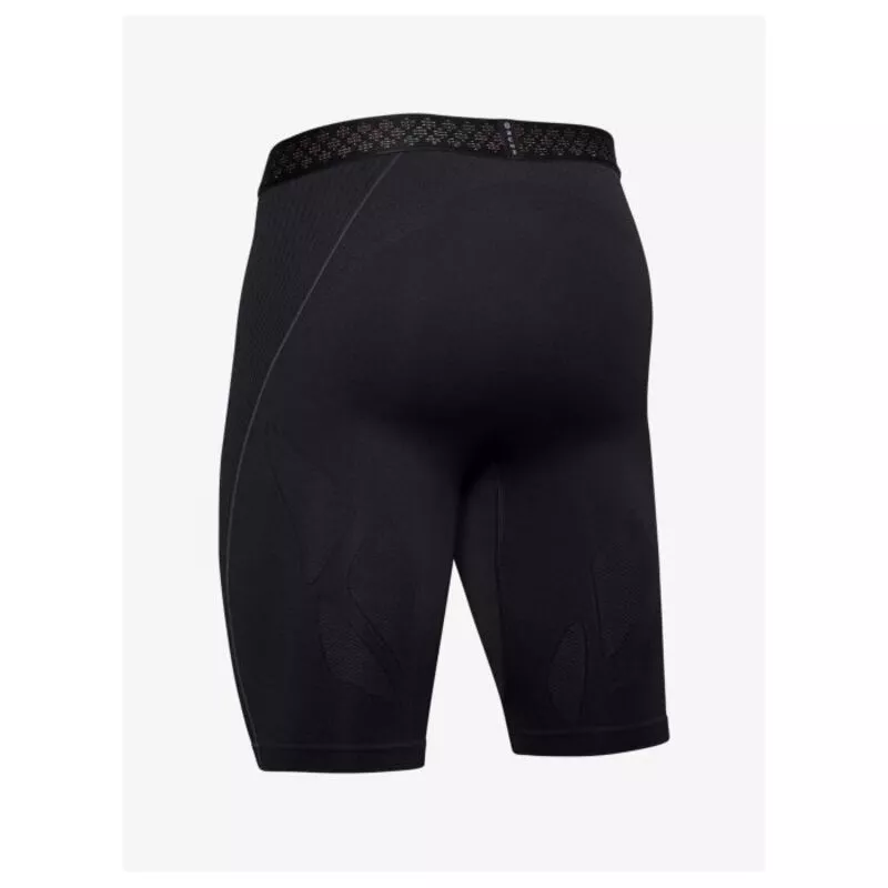 Under Armour Mens Rush HeatGear Seam Extra Long Shorts (Black/Black/Gr