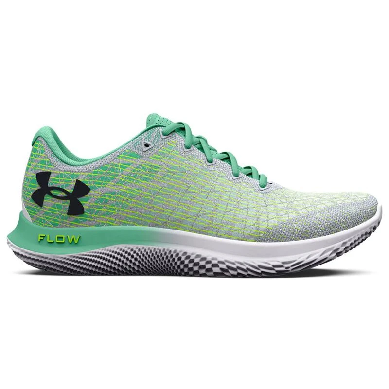 UnderArmour Mens Flow Velociti Wind 2 Running Shoes (White/Green Breez