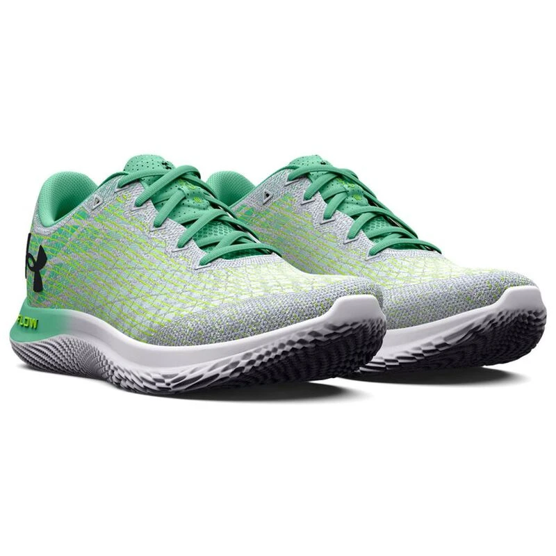 UnderArmour Mens Flow Velociti Wind 2 Running Shoes (White/Green Breez