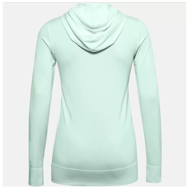 Under Armour Womens Seamless Hoodie Seaglass Blue Sportpursuit