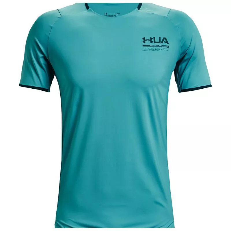 Under Armour Mens HeatGear Isochill Perforated Short Sleeve Top (Cosmo