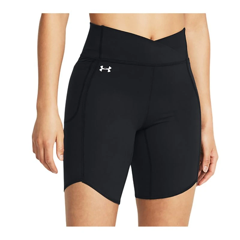 Under Armour Womens Motion Crossover Bike Capris Black White Sport
