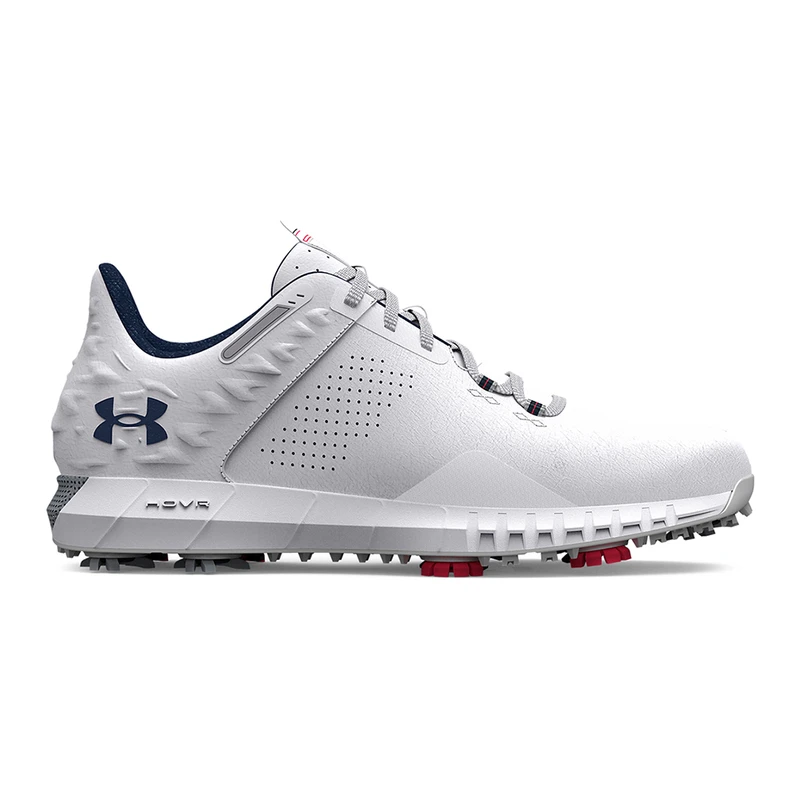 UnderArmour Mens Hovr Drive 2 E Golf Shoes White Metallic Silver Acad