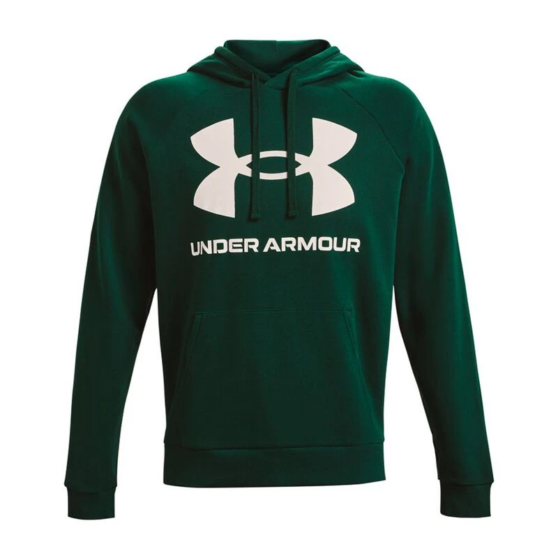 UnderArmour Mens Rival Fleece Big Logo HD Hoody (Green) | Sportpursuit