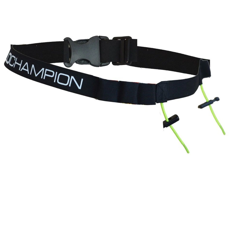 VeloChampion Number & Gel Belt (Black/Green)