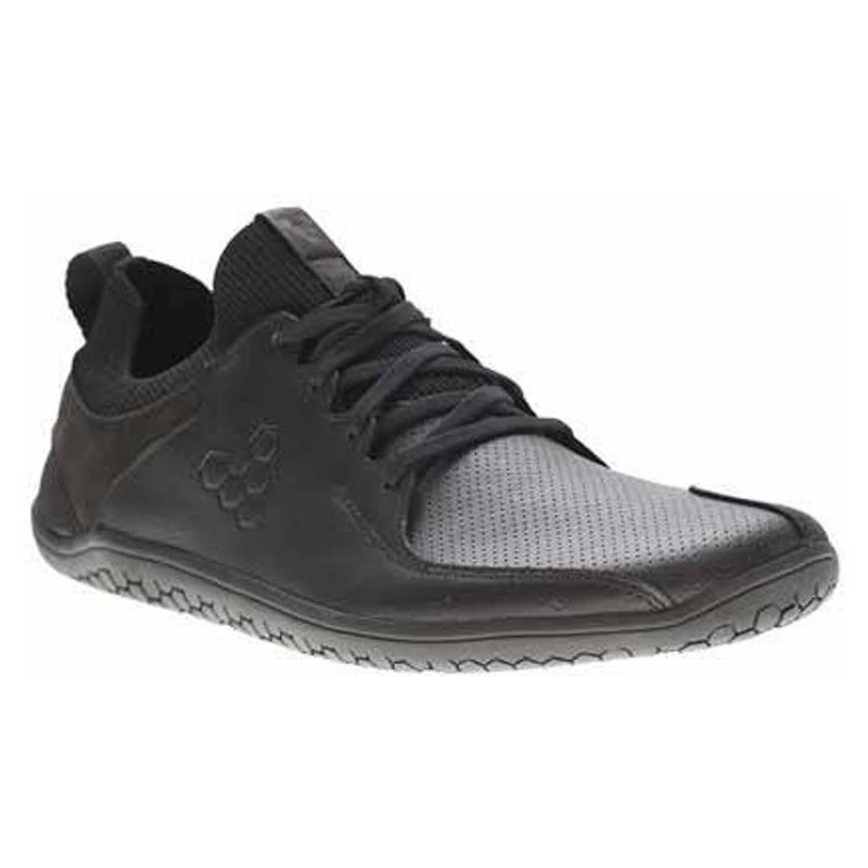 Vivobarefoot Mens Primus Knit Lux Leather Shoes Black Sportpursuit