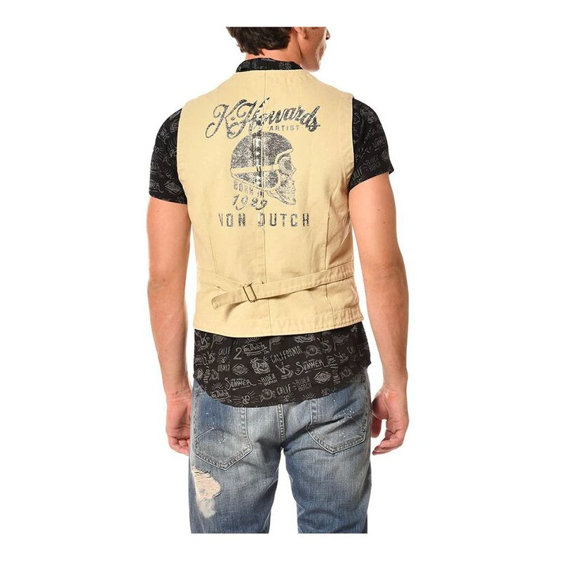 VonDutch Mens Howard Gilet Beige Sportpursuit