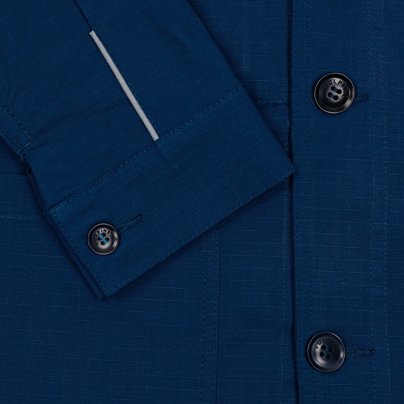 Vulpine Mens French Workers Jacket Oxford Blue Sportpursuit