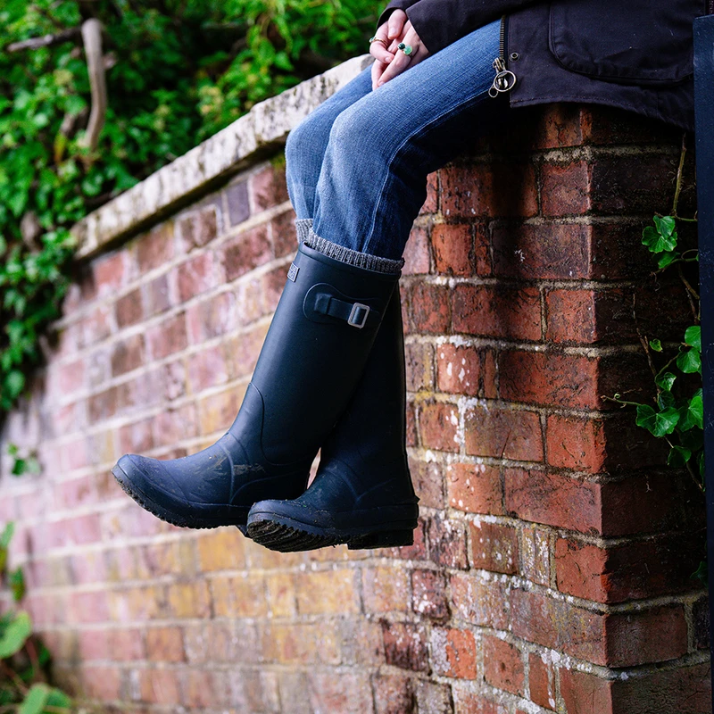 WildeandKing Womens Netherfield Wellington Boots Navy Sportpursuit