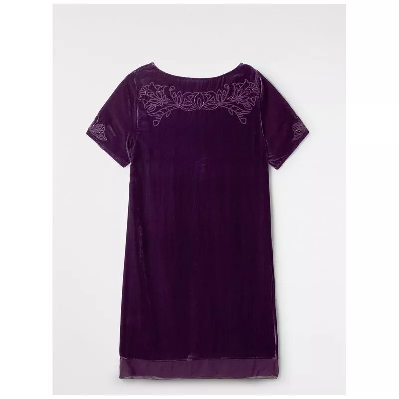 White stuff top velvet dress