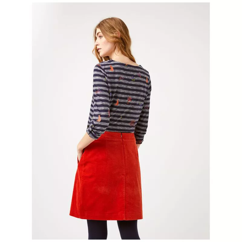 Clocktower cord skirt top