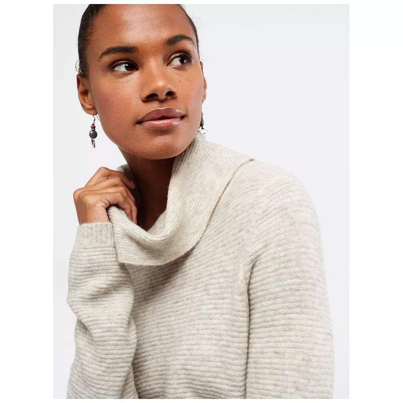 White Stuff Womens Dapple Longline Pullover Oatmeal Sportpursuit.c