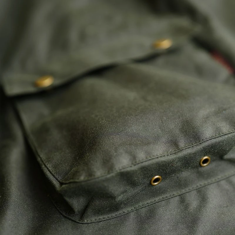 Wilde and King Mens Barton Waxed Jacket Olive Sportpursuit