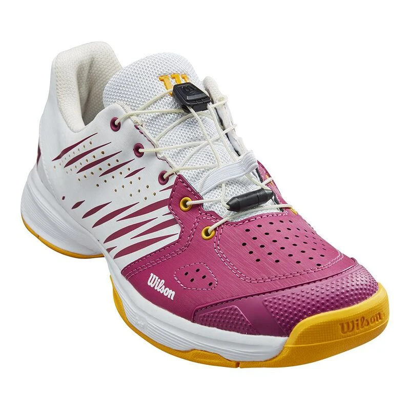 Wilson Kids Kaos 2.0 QL Tennis Shoes Red White Saffron Sportpursui