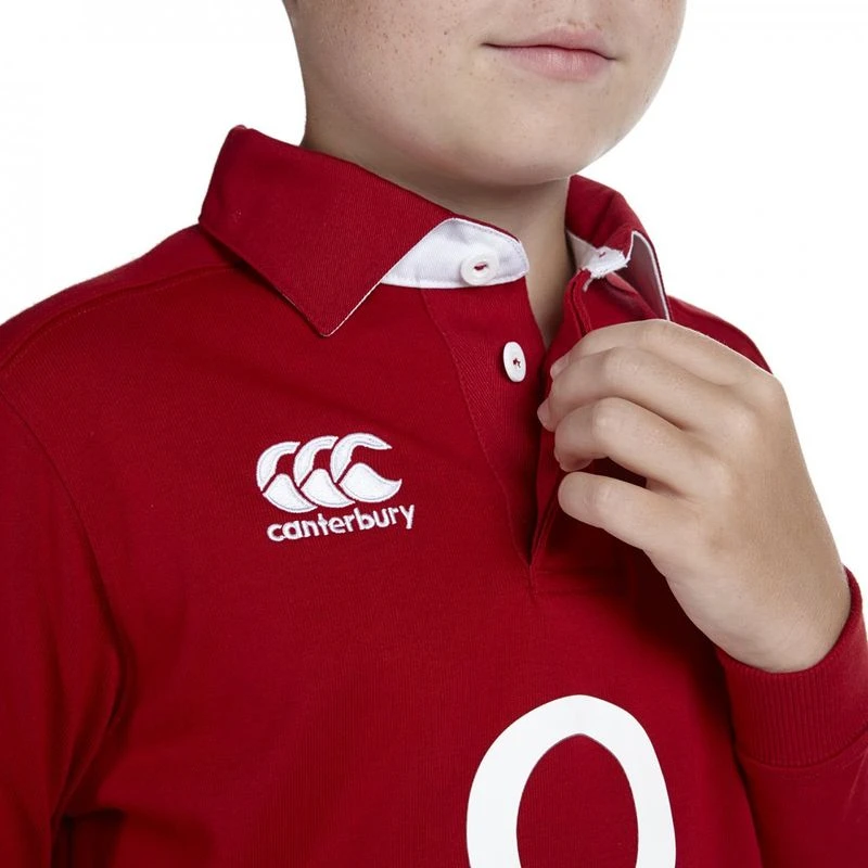 Canterbury Kids England Alternate Classic Long Sleeve Rugby Shirt (Cri