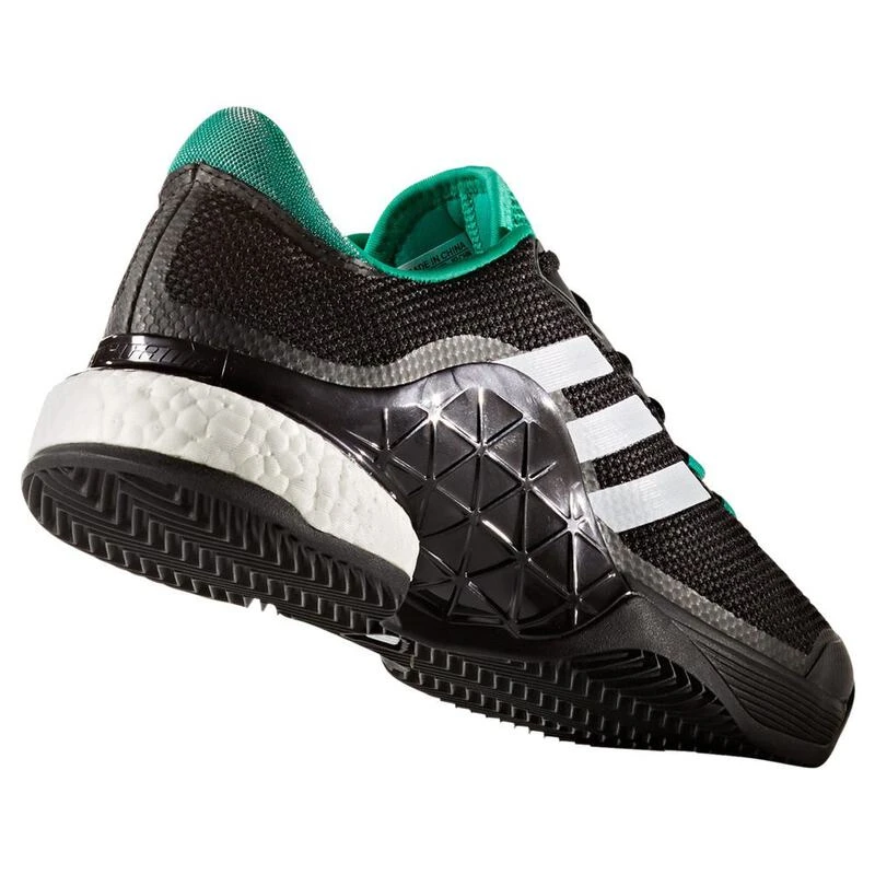 Adidas Mens Barricade 2017 Boost Clay Tennis Shoes Core Black White C