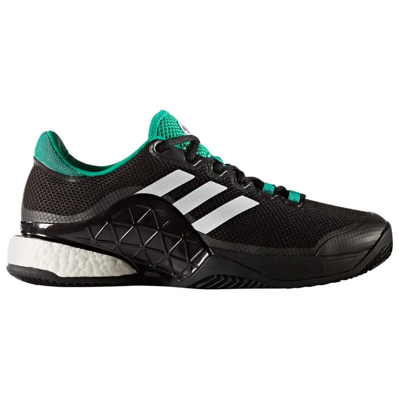 Adidas Mens Barricade 2017 Boost Clay Tennis Shoes Core Black White C