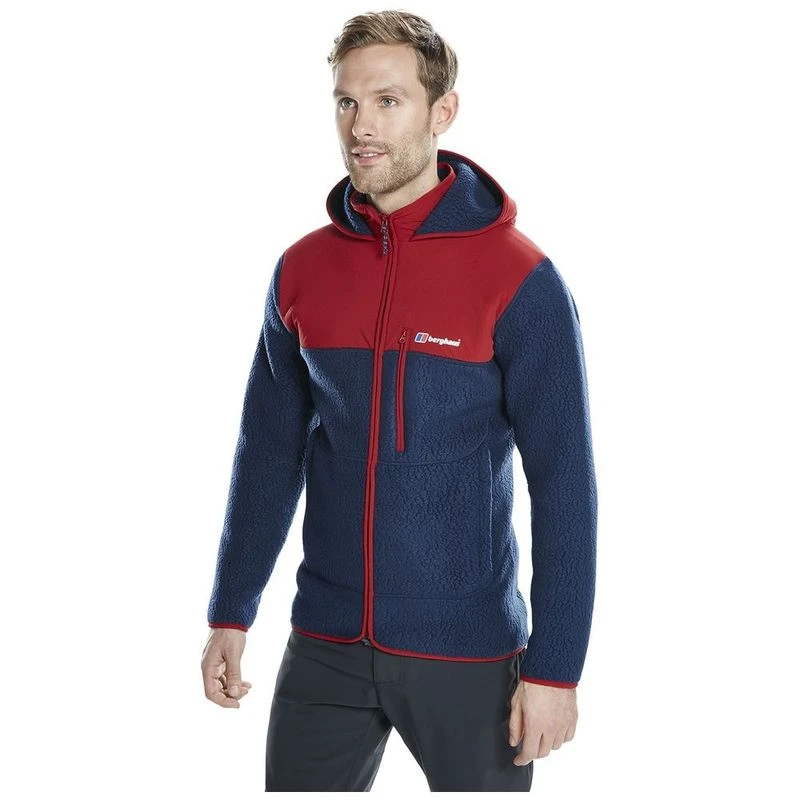 Berghaus Mens Cold Climbs Full Zip Fleece Jacket Dusk Red Dahlia S