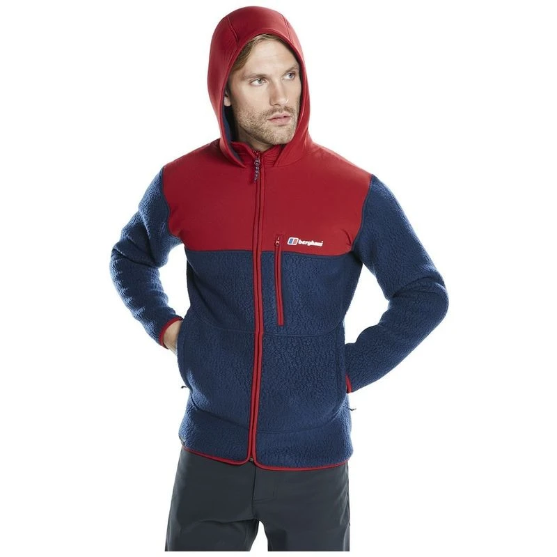 Berghaus Mens Cold Climbs Full Zip Fleece Jacket Dusk Red Dahlia S