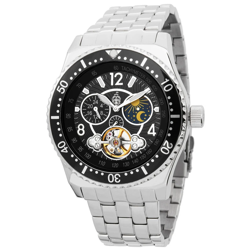 Burgmeister Mens Pretoria Automatic Watch (Black Silver Stainless St