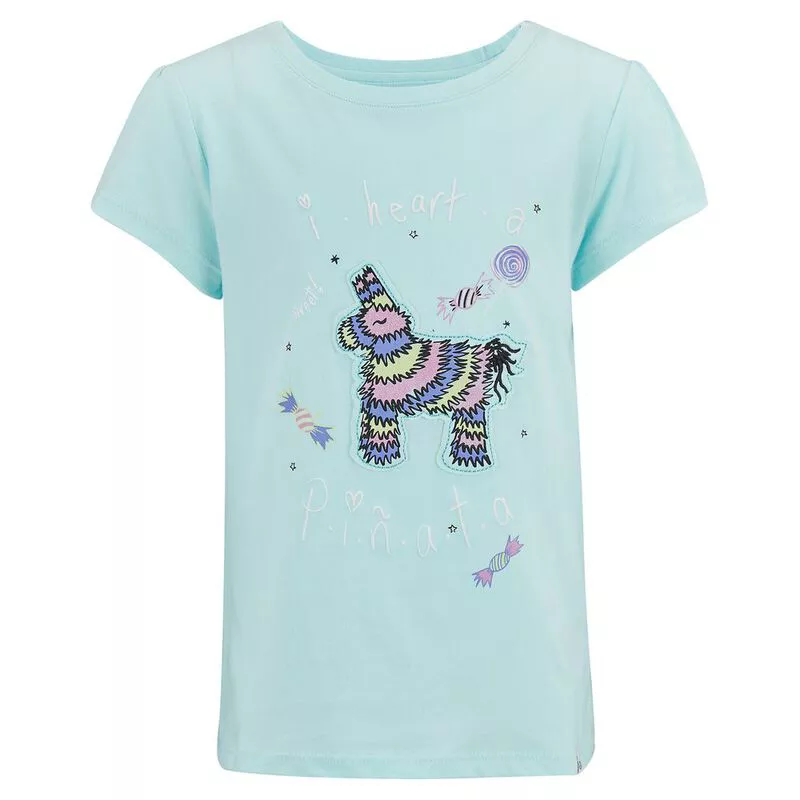 Animal Girls Pinny Short Sleeve T Shirt Misty Green Sportpursuit.c