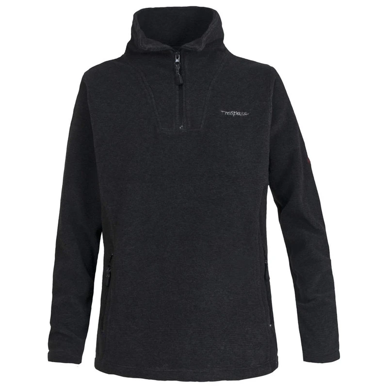 Trespass Womens Piri Half Zip Fleece Black Sportpursuit