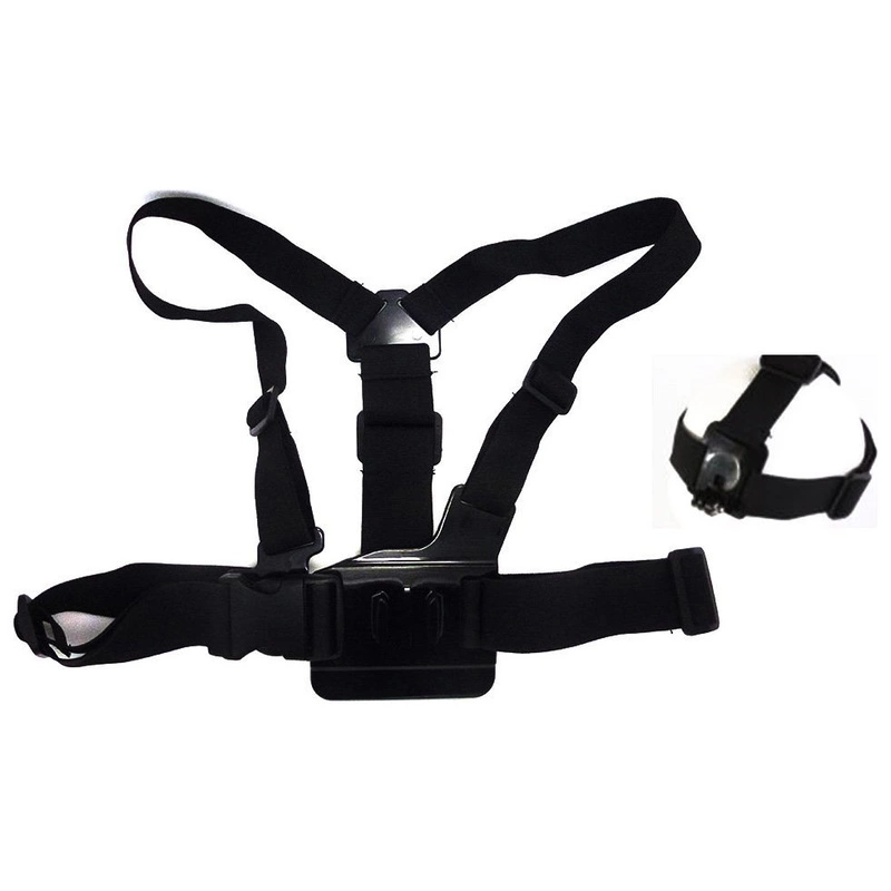 Inki Elastic Adjustable Head Strap + Chest Mount Harness Sportpursui