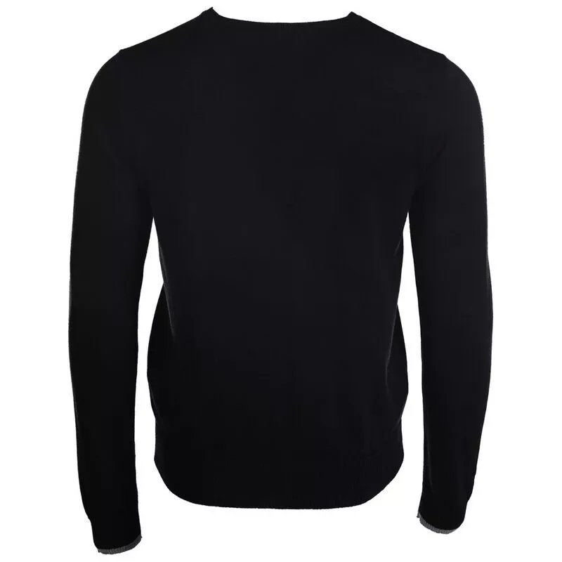 Isobaa Mens 12GG V Neck Sweater (Black) | Sportpursuit.com